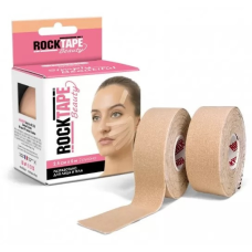 Кинезио тейп  для лица RockTape Beauty Half Gentle 2,5 см х 10 м (CША) Бежевый