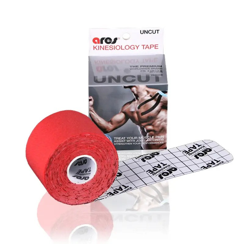 Кинезио тейп ARES Uncut (Южная Корея) гипоаллергенный эластичный Красный